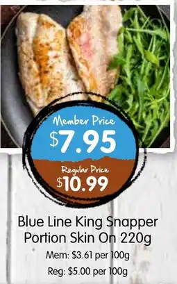 Spudshed Blue Line King Snapper Portion Skin On offer