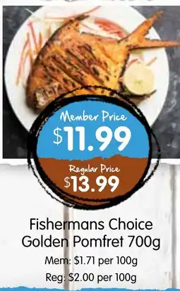 Spudshed Fishermans Choice Golden Pomfret offer