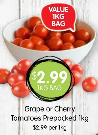 Spudshed Grape or Cherry Tomatoes Prepacked offer