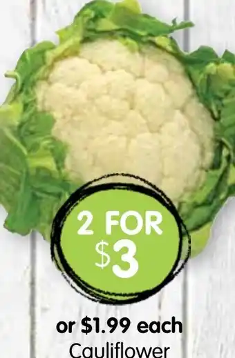 Spudshed Cauliflower offer