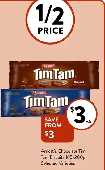 Foodworks Arnott's Chocolate Tim Tam Biscuits offer