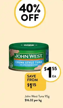 Foodworks John West Tuna offer