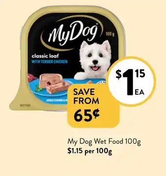 Foodworks My Dog Wet Food offer