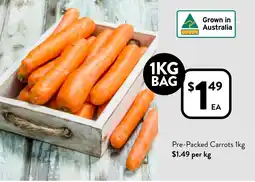 Foodworks Pre-Packed Carrots offer