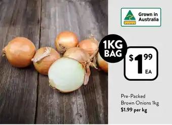 Foodworks Pre-Packed Brown Onions offer