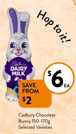 Foodworks Cadbury Chocolate Bunny offer