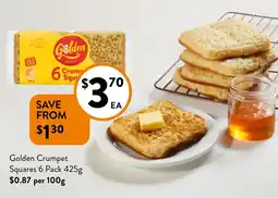 Foodworks Golden Crumpet Squares offer