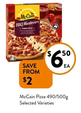 Foodworks McCain Pizza Selected Varieties offer