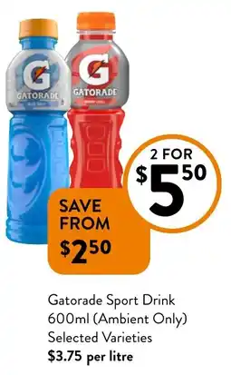 Foodworks Gatorade Sport Drink offer