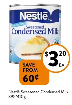 Foodworks Nestlé Sweetened Condensed Milk offer