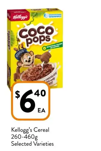 Foodworks Kellogg's Cereal  Selected Varieties offer