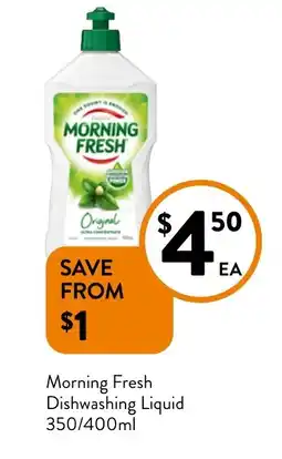 Foodworks Morning Fresh Dishwashing Liquid offer