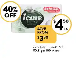 Foodworks icare Toilet Tissue offer