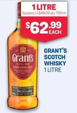 Bottlemart Grant's SCOTCH offer