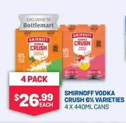 Bottlemart SMIRNOFF VODKA offer