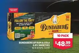 Bottlemart BUNDABERG UP RUM & COLA offer