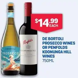 Bottlemart DE BORTOLI PROSECCO WINES OR PENFOLDS KOONUNGA HILL WINES offer