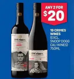 Bottlemart 19 CRIMES WINES offer