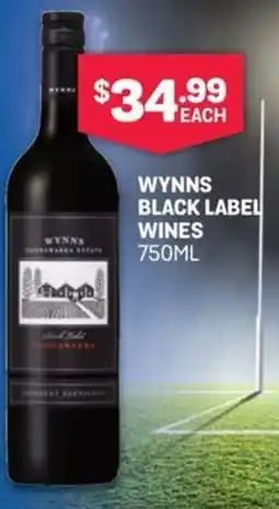 Bottlemart WYNNS BLACK LABEL WINES offer