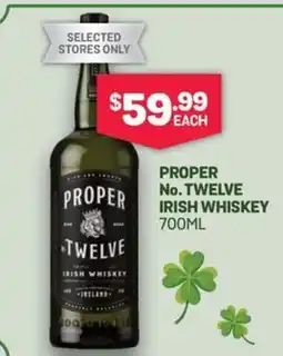 Bottlemart Proper no. twelve irish whiskey offer