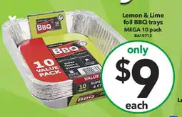 Cheap as Chips Lemon & Lime foil BBQ trays offer