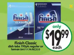 Cheap as Chips Finish Classic dish tabs or lemon offer