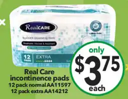 Cheap as Chips Real Care incontinence pads offer