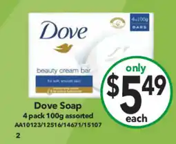 Cheap as Chips Dove Soap offer