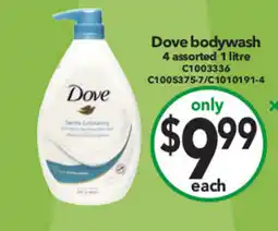 Cheap as Chips Dove bodywash offer