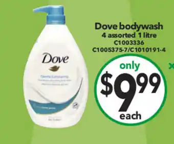 Cheap as Chips Dove bodywash offer