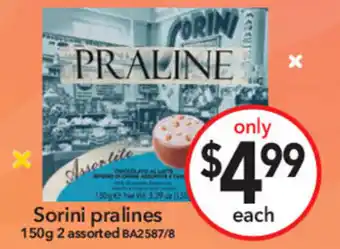 Cheap as Chips Sorini pralines offer