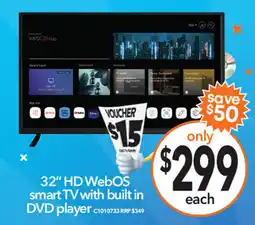 Cheap as Chips 32" HD WebOS smart TV with built in DVD player offer