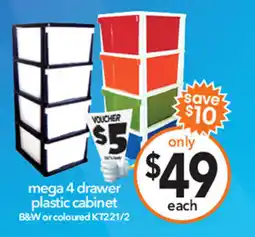 Cheap as Chips mega 4 drawer plastic cabinet offer