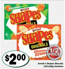 Friendly Grocer Arnott's Shapes Biscuits offer