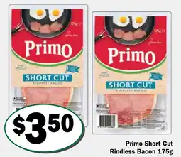 Friendly Grocer Primo Short Cut Rindless Bacon offer