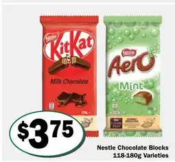 Friendly Grocer Nestle Chocolate Blocks offer