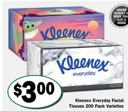 Friendly Grocer Kleenex Everyday Facial Tissues offer