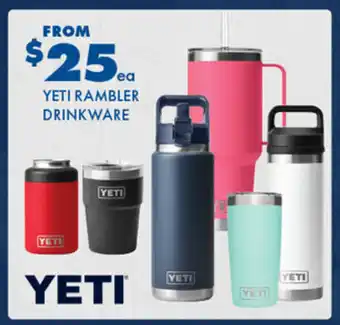 BCF Yeti rambler drinkware offer