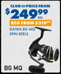 BCF daiwa bg mq spin reels offer