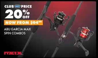 BCF ABU GARCIA MAX SPIN COMBOS offer