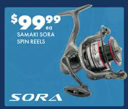 BCF Samaki sora spin reels offer