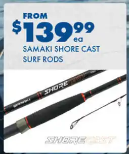 BCF Samaki shore cast surf rods offer