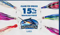 BCF Williamson lures offer