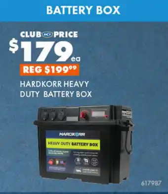 BCF Hardkorr heavy duty battery box offer