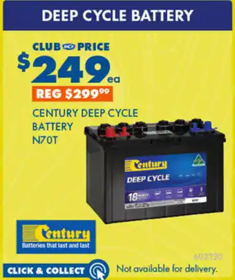 BCF Century deep cycle battery offer