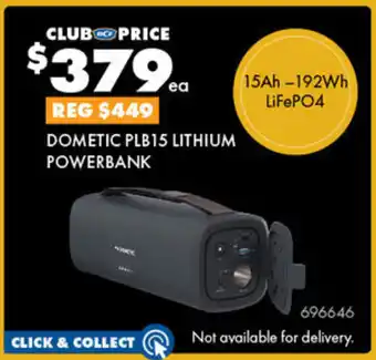 BCF Dometic plb15 lithium powerbank offer