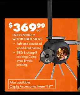 BCF Ozpig series 2 wood fired stove offer