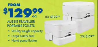 BCF Aussie traveller portable toilets offer