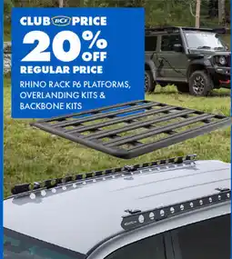 BCF Rhino rack p6 platforms, overlanding kits & backbone kits offer