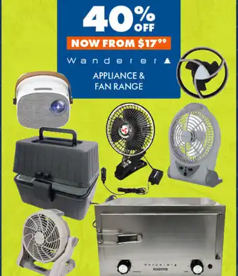 BCF Appliance & fan range offer